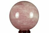 Polished Rose Quartz Sphere - Madagascar #177759-1